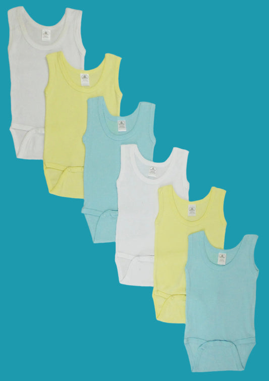 Boys' Tank Top Onesies 6-Pack | Soft & Comfortable Baby Bodysuits 👶🌟