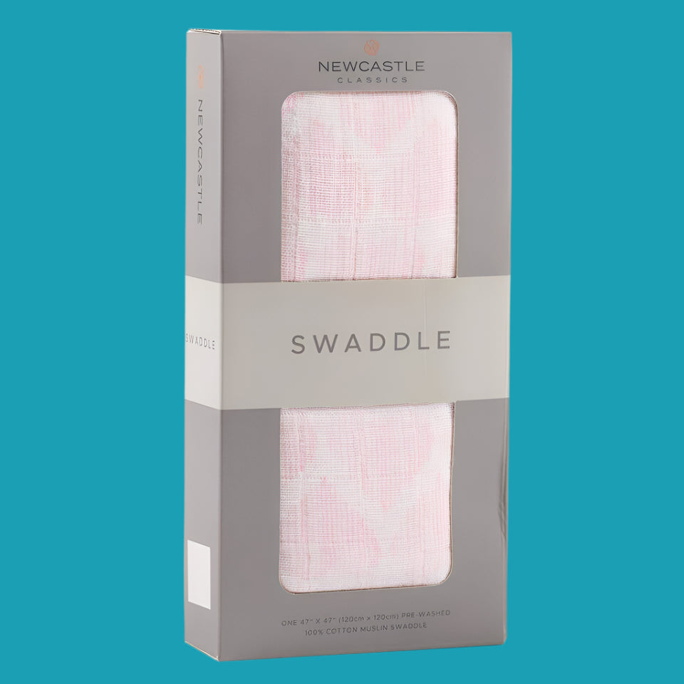 Newcastle Classics - Matchstick Hearts Swaddle | Soft & Stylish Baby Blanket 💖