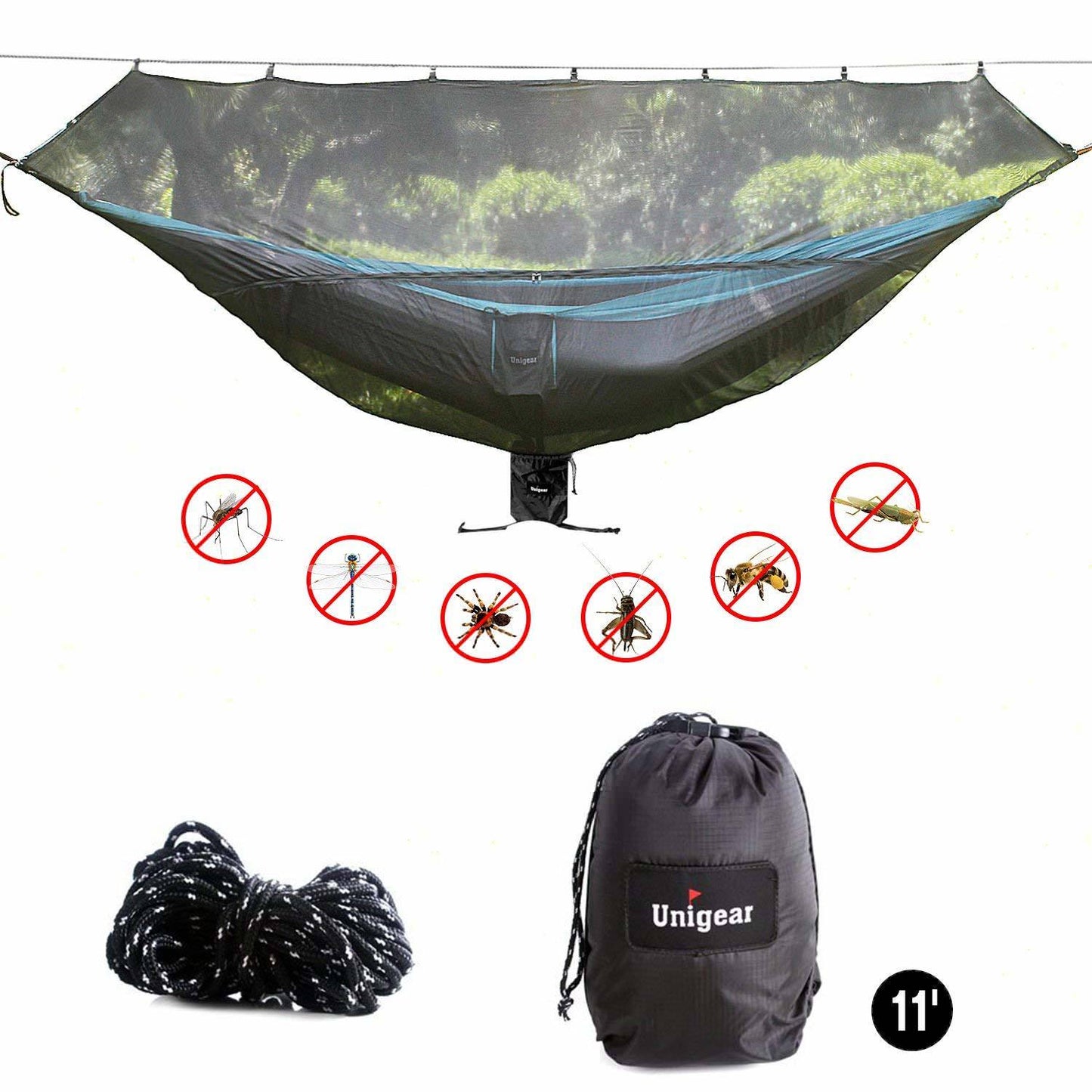 🌿🦟 360° Protection Hammock Bug Net for Ultimate Mosquito & Insect Defense 🏕️