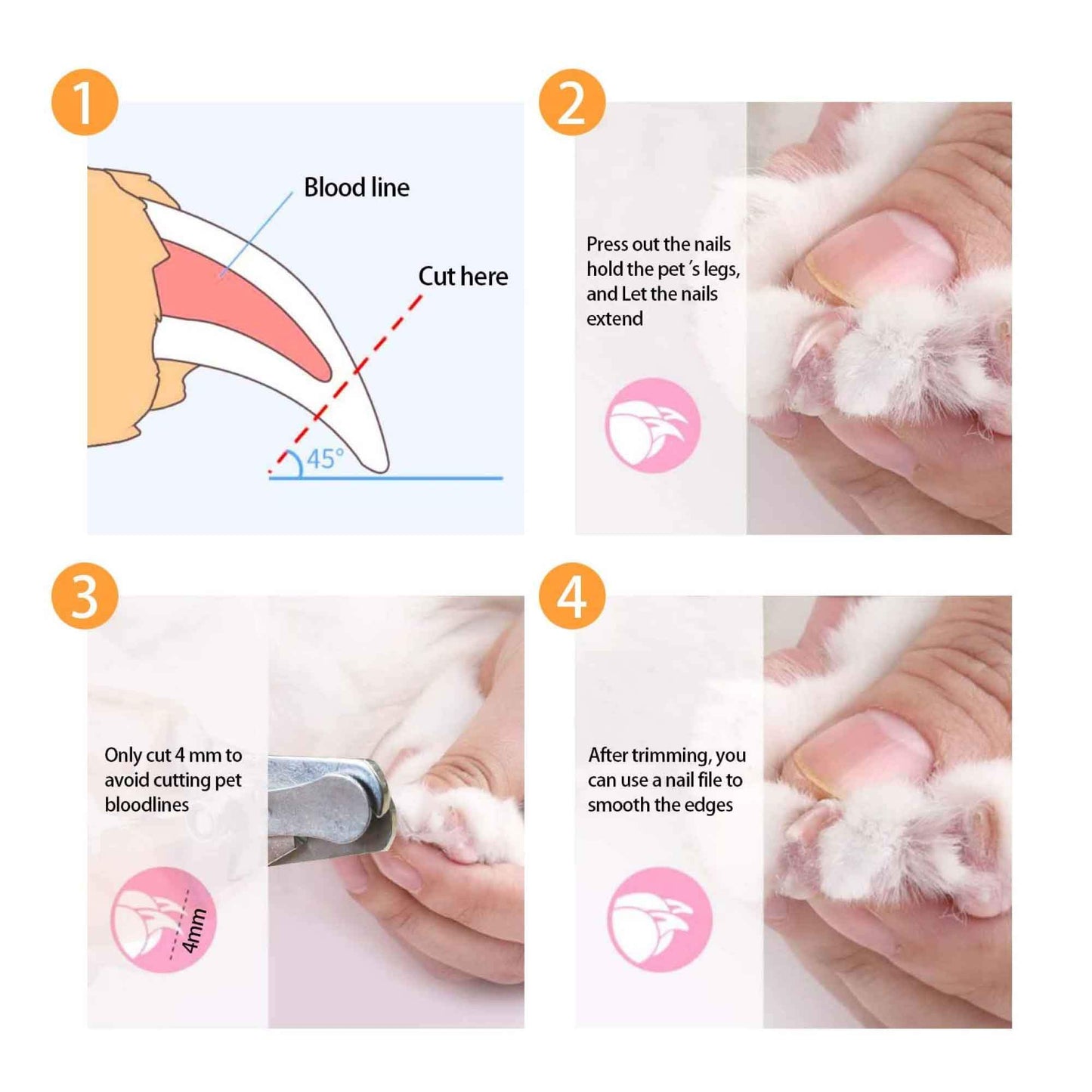 Dog & Cat Nail Trimmer Clippers 🐾 | Safe & Professional Pet Toenail Claw Grooming