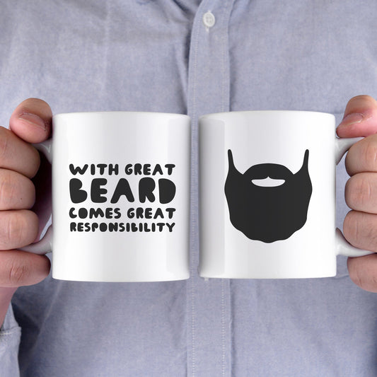 With Great Beard Comes Great Responsibility – Funny Beard Lover Mug🧔💥