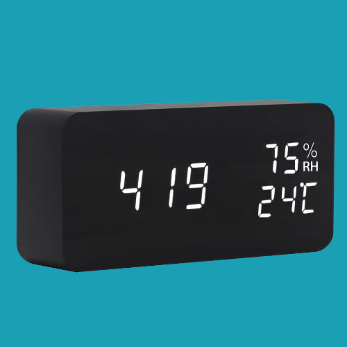 ⏰ Wooden LED Digital Alarm Clock – Stylish & Modern Home Décor Accent 🌿