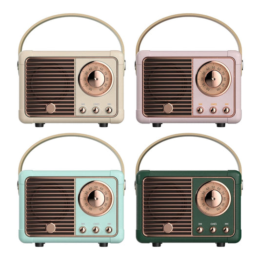 📻 Bluetooth Compact Retro Speaker with Radio – Vintage Style & Modern Sound 🎶✨