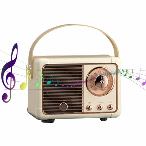 📻 Bluetooth Compact Retro Speaker with Radio – Vintage Style & Modern Sound 🎶✨