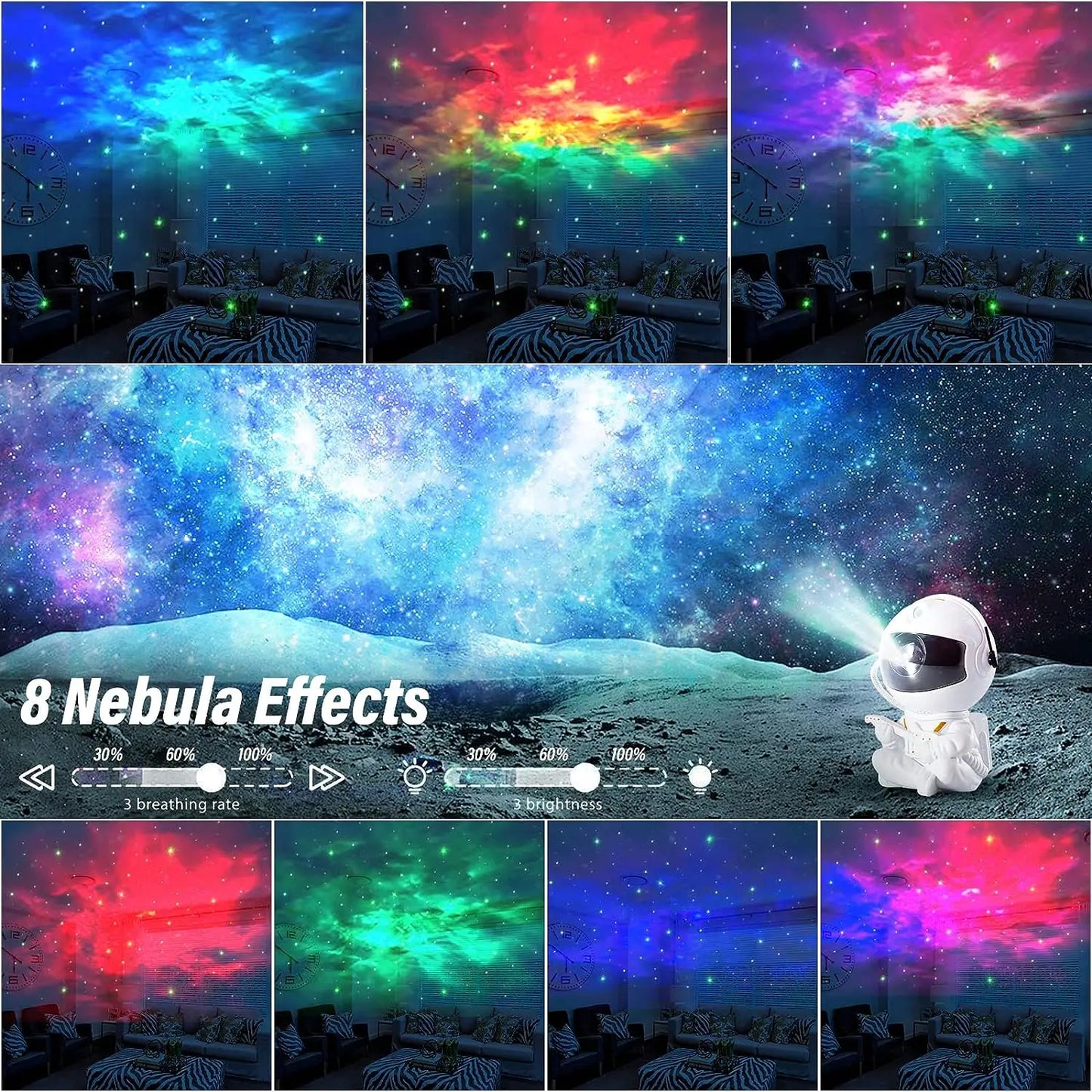 Astronaut Galaxy Star Projector – Starry Night Light for Kids & Home Decor🚀✨