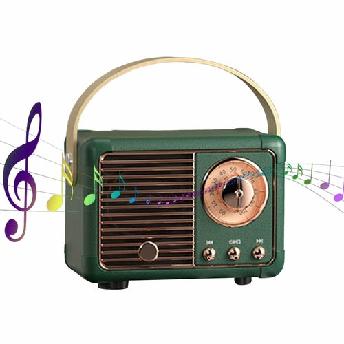 📻 Bluetooth Compact Retro Speaker with Radio – Vintage Style & Modern Sound 🎶✨