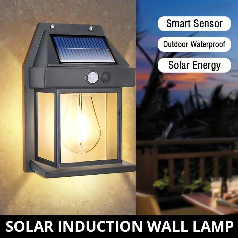 Solar LED motion sensor Tungsten Wall Light