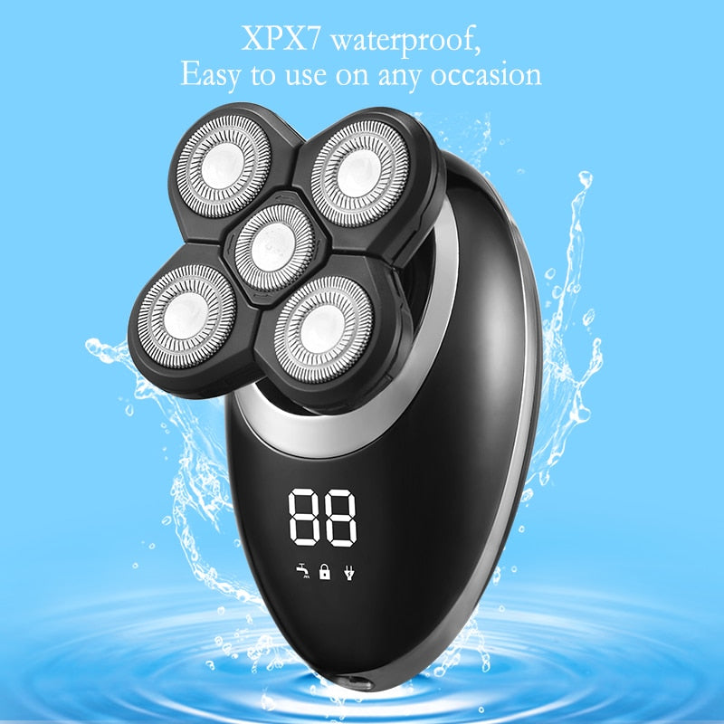 💦 IPX7 Waterproof Electric Shaver Razor for Men ✨ Ultimate Grooming Kit for a Smooth & Precise Shave 🧔🔋