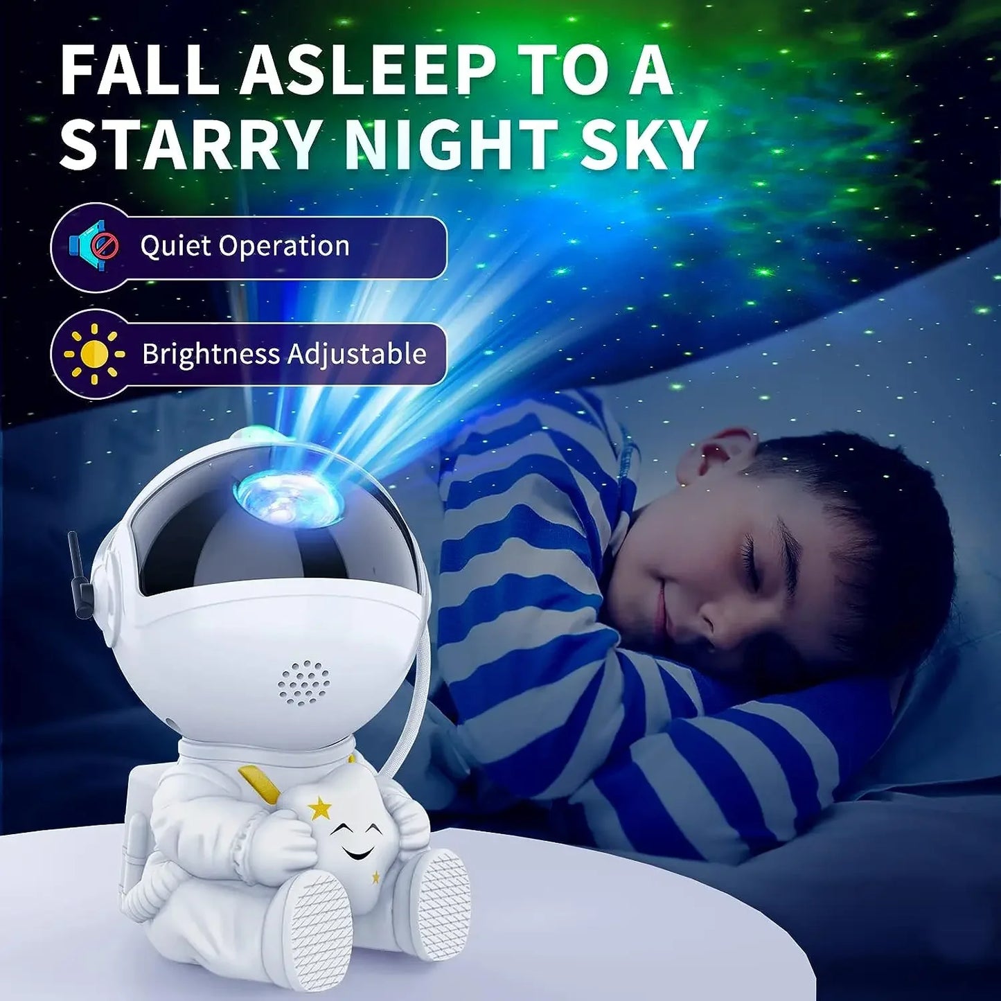 Astronaut Galaxy Star Projector – Starry Night Light for Kids & Home Decor🚀✨