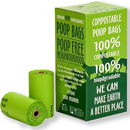 🐾 Compostable Dog Waste Bags – Eco-Friendly & Durable (120 Count) 🌿💩