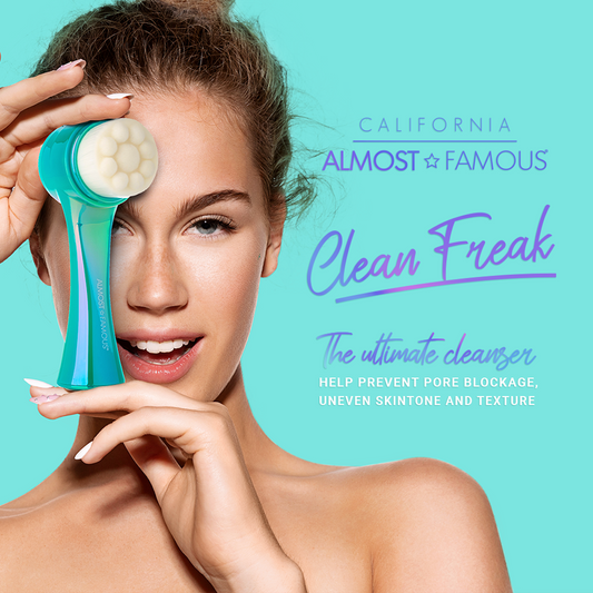 ✨ Almost Famous "Clean Freak" 2-in-1 Exfoliator Brush – Deep Clean & Glow! 🧼💖