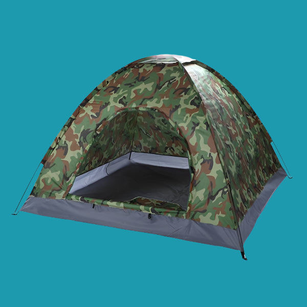 3-4 Person Camouflage Camping Dome Tent – Waterproof & Durable Outdoor Shelter🏕️🌲