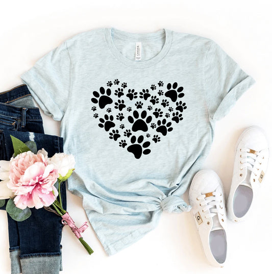 🐾 Paw Heart T-Shirt: Wear Your Love for Pets ❤️