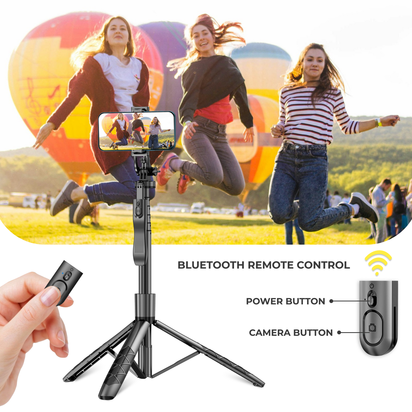 📱 62-Inch Phone Tripod & Selfie Stick with Remote: Perfect for Photos & Videos!