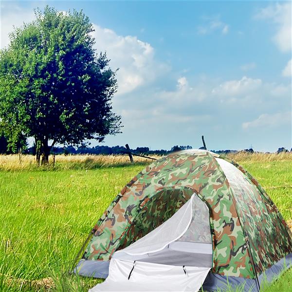 3-4 Person Camouflage Camping Dome Tent – Waterproof & Durable Outdoor Shelter🏕️🌲