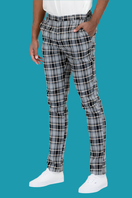 🖤 Plaid Slim Fit Trouser Pants: Classic Style with a Modern Edge 🔥