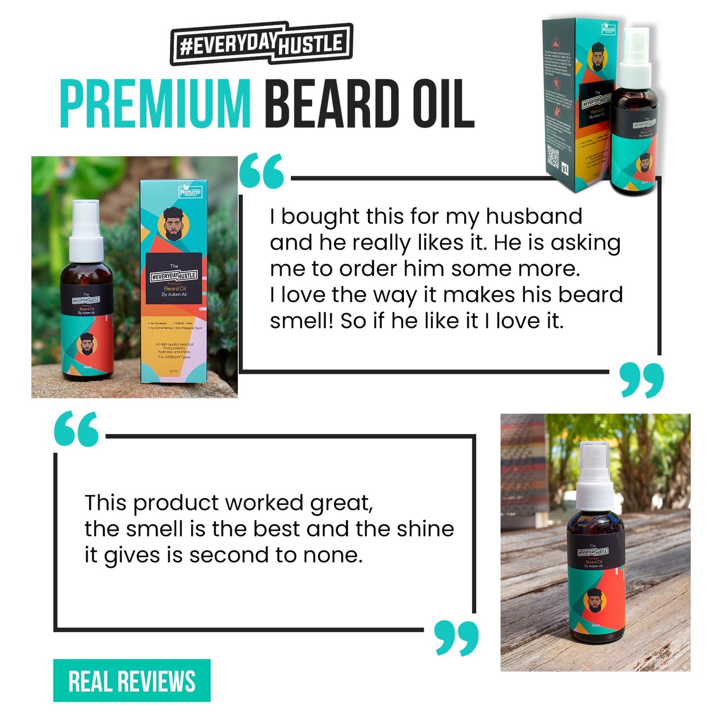 Premium Jasmine Scented Beard Oil Spray for Men 🌿💧, 60ml