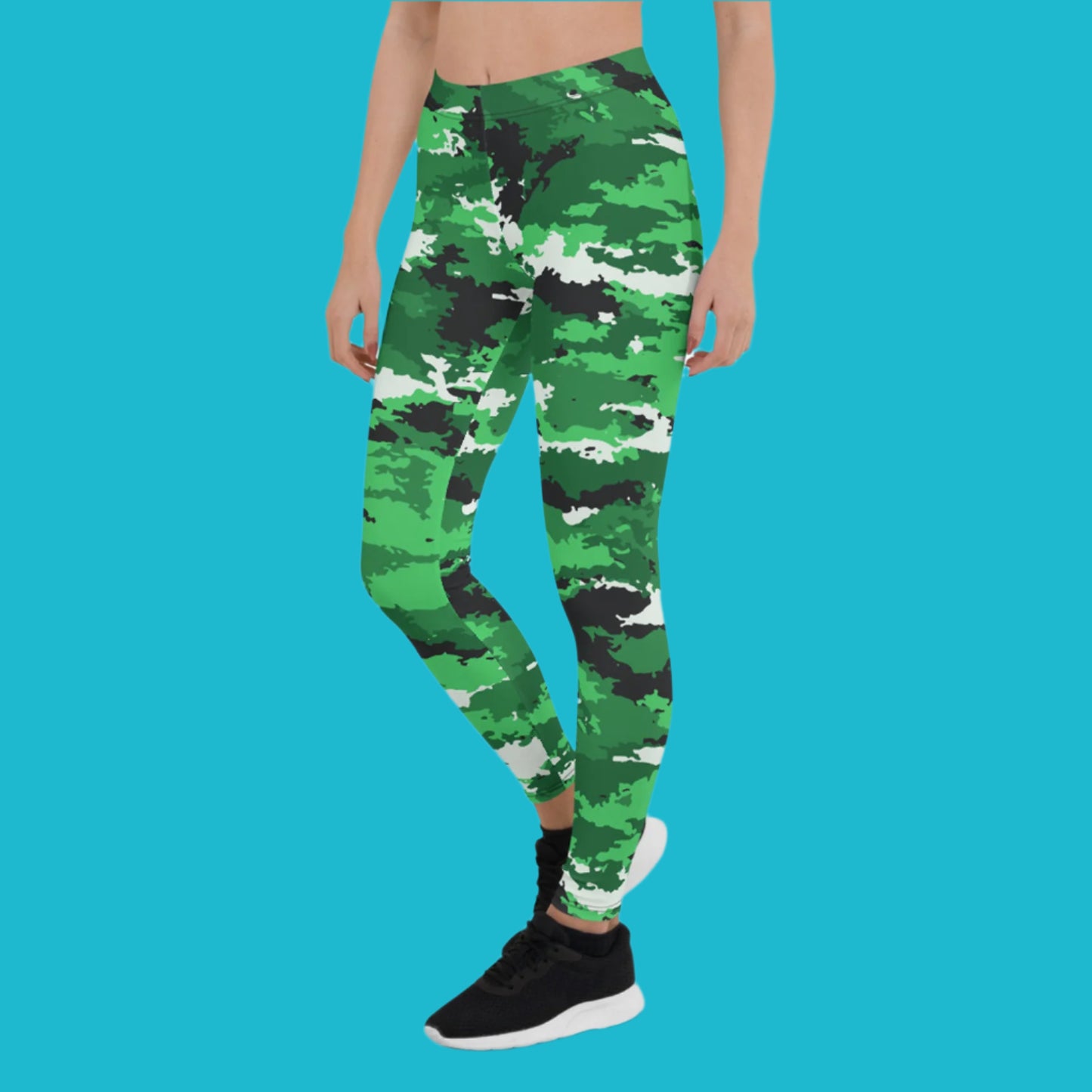 Green Camo Leggings for Women – Stylish, Comfortable, and Perfect for Any Activity 💪