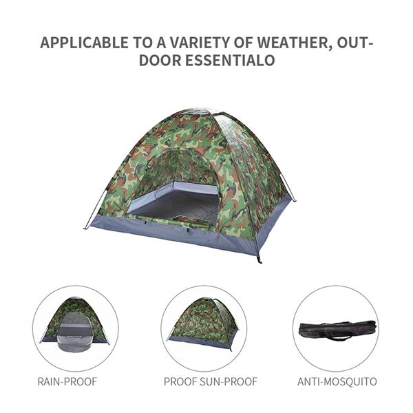 3-4 Person Camouflage Camping Dome Tent – Waterproof & Durable Outdoor Shelter🏕️🌲