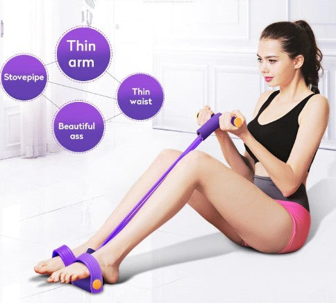 Portable Fitness Resistance Band with Pedal – Full Body Workout Anywhere💪🌟