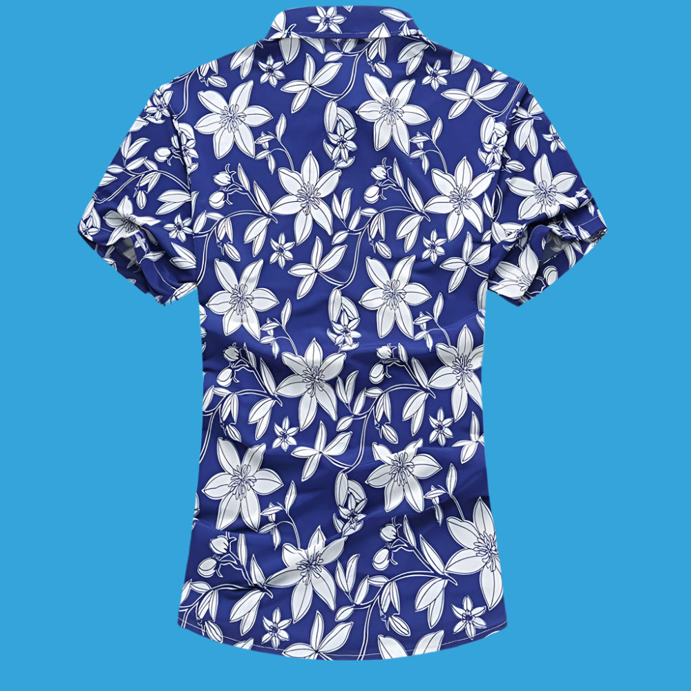 Men's Short Sleeve Floral Shirt – Stylish & Breezy Summer Essential 🌞