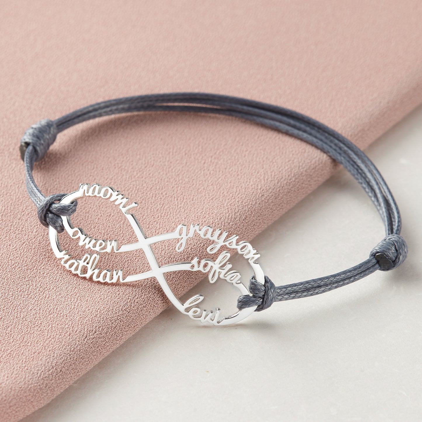 ♾️ Personalized Mom Bracelet – Infinity Bracelet with Kids' Names 💖✨