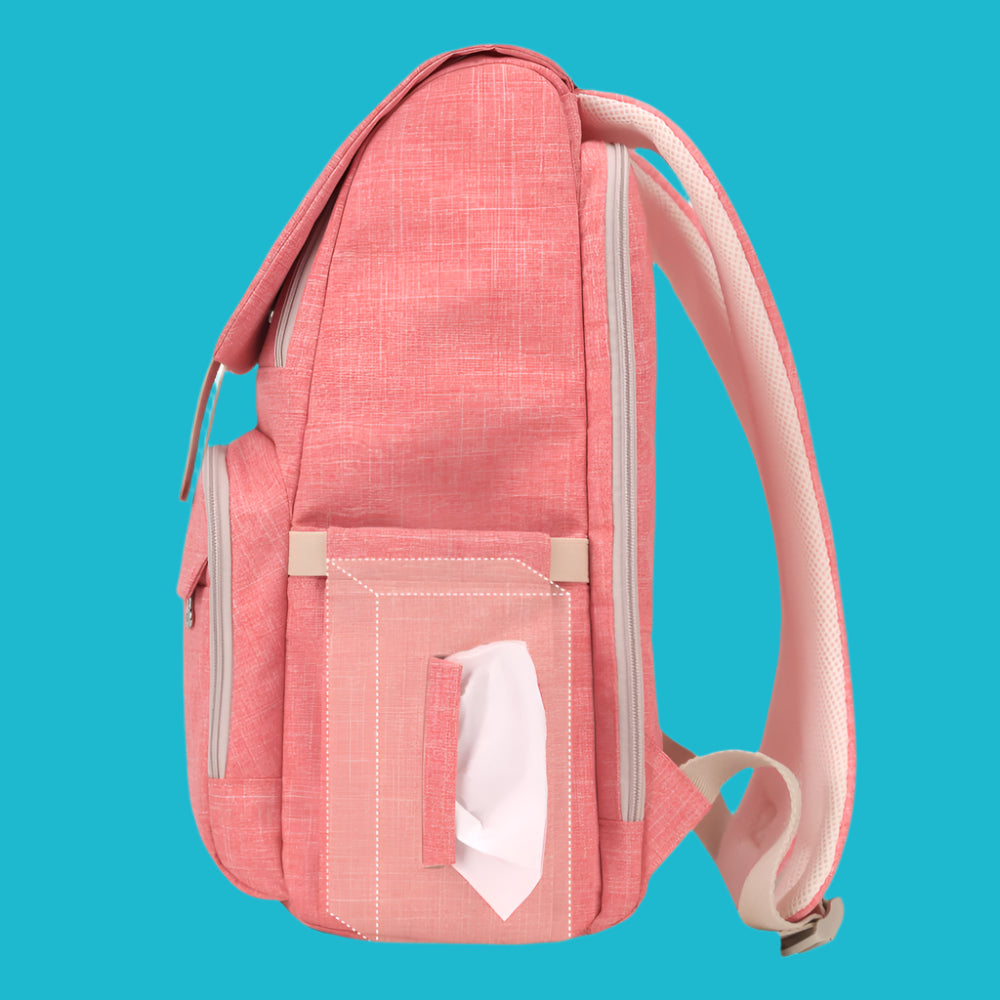 🎒 Canvas Diaper Bag Travel Backpack – Stylish & Spacious for On-the-Go Parents! 👶✨