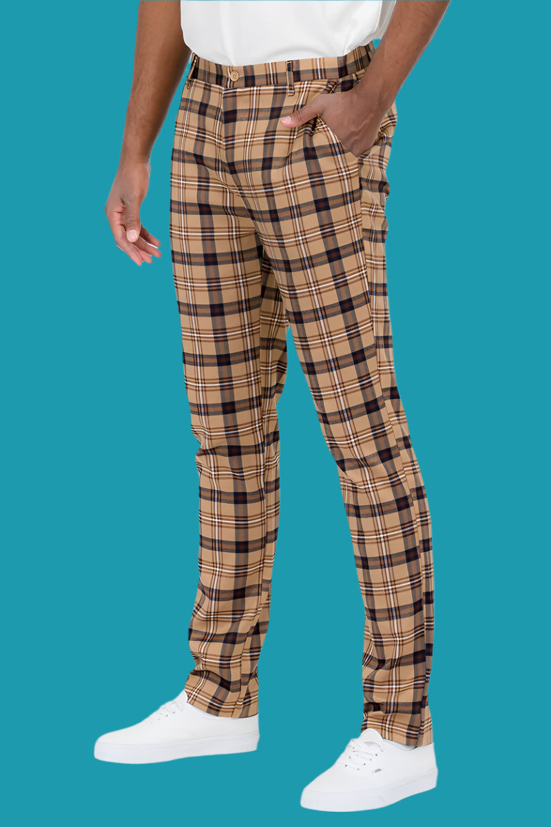 🔳 Plaid Slim Fit Trouser Pants: Sharp, Sleek & Stylish 👖