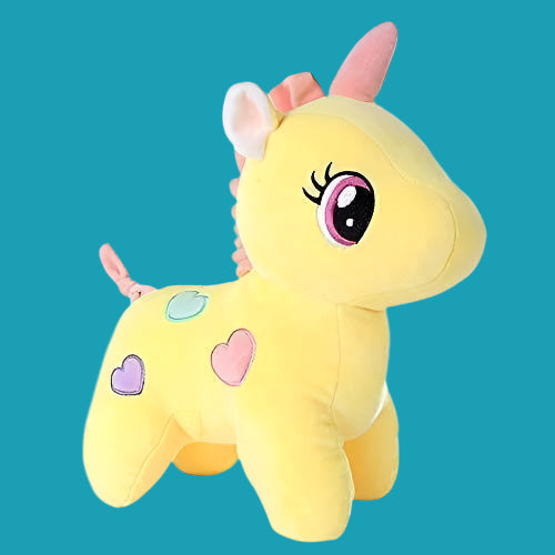 Yellow Unicorn Carrot Plush Soft Toy for Baby Girls 🦄🥕💛