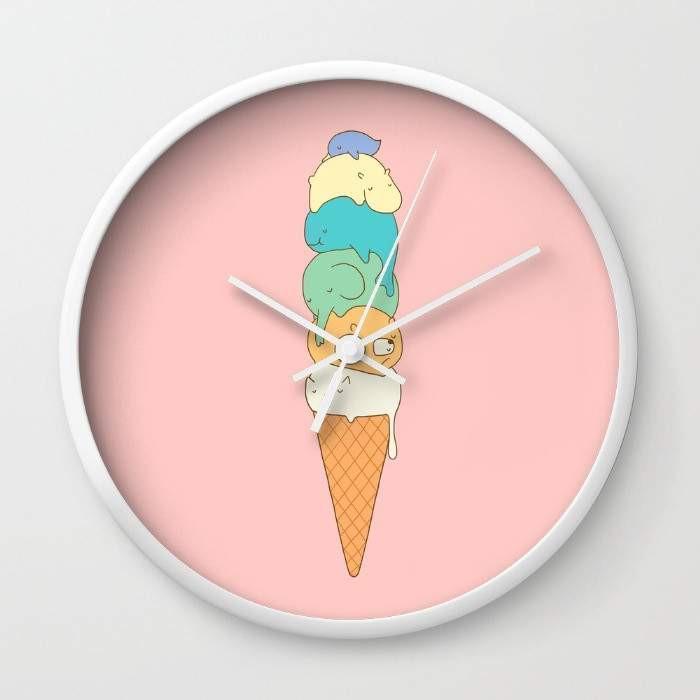 Melting Ice Cream Wall Clock – Sweet & Whimsical Timepiece 🍦🕰️