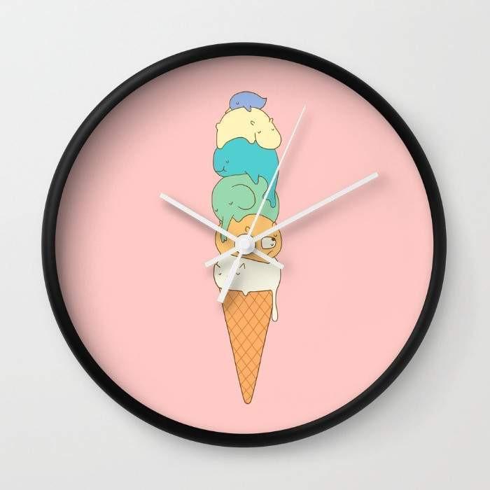 Melting Ice Cream Wall Clock – Sweet & Whimsical Timepiece 🍦🕰️