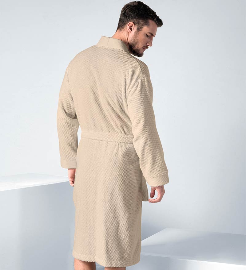 Men's Organic Turkish Cotton Terry Kimono Robe 🌿🛁 - Soft & Comfortable Terry Cloth Bathrobe